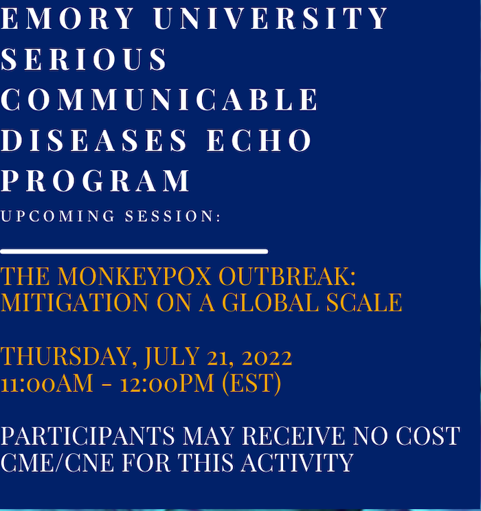 ECHO Sessions: MonkeyPox Outbreak: Mitigation on a Global Scale