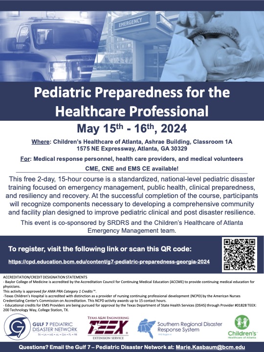 Pediatric Preparedness for the Healthcare Professional